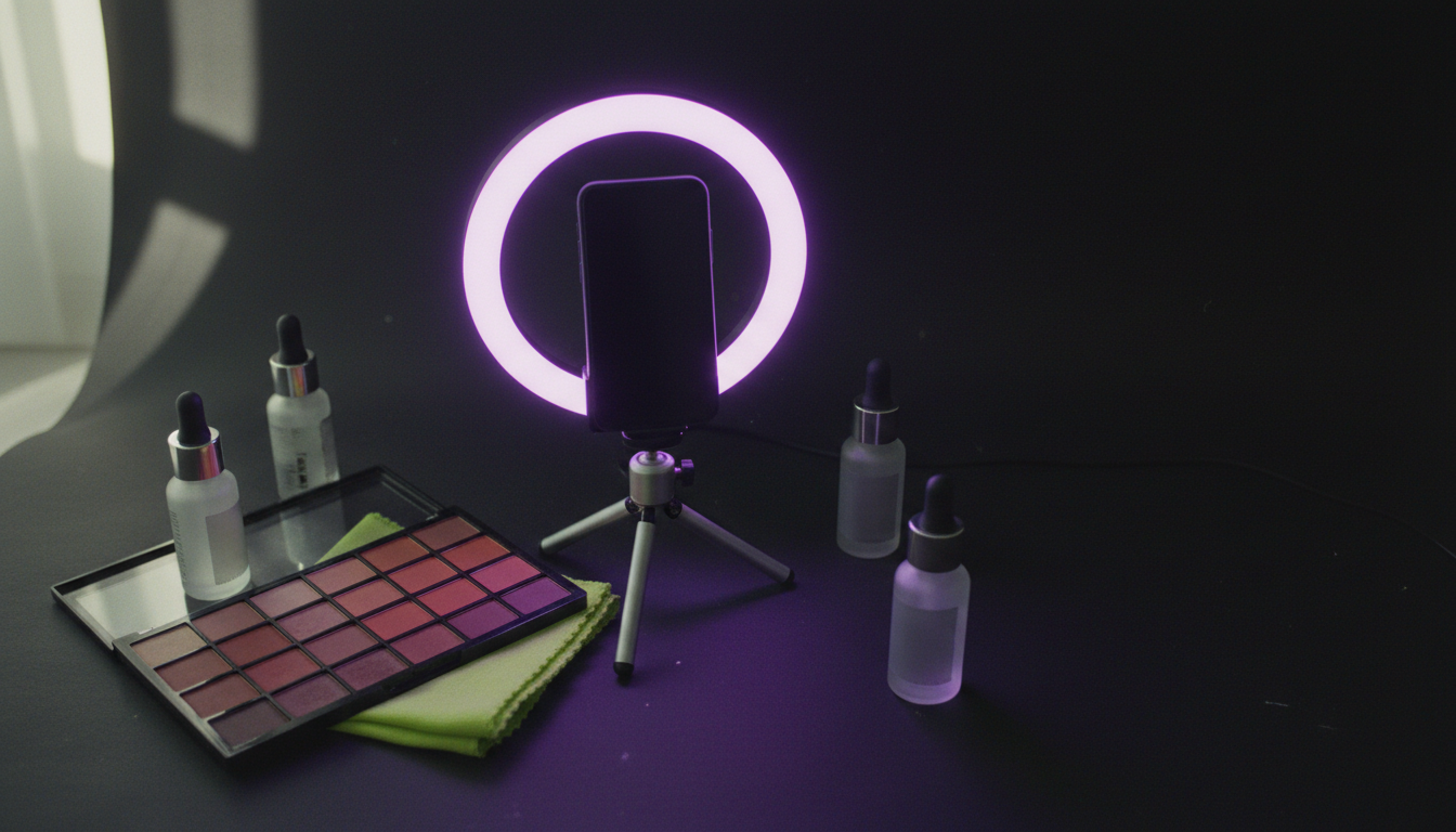 Beauty & skincare — UGC content-creation setup