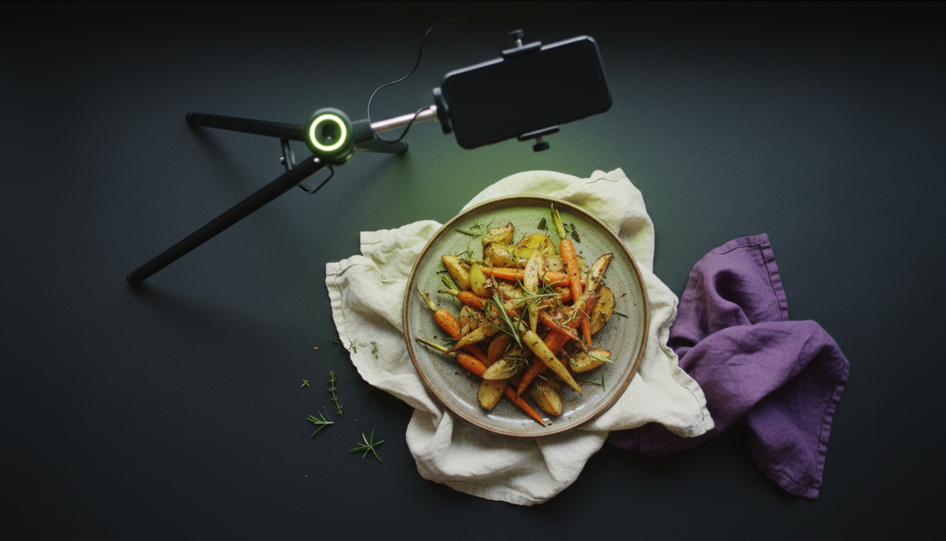 Food & beverage — UGC content-creation setup